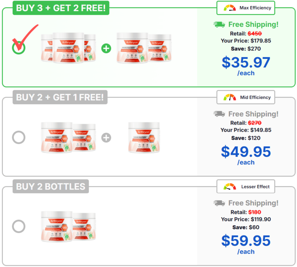 Arthryon Heat Relief Cream Best price package offer